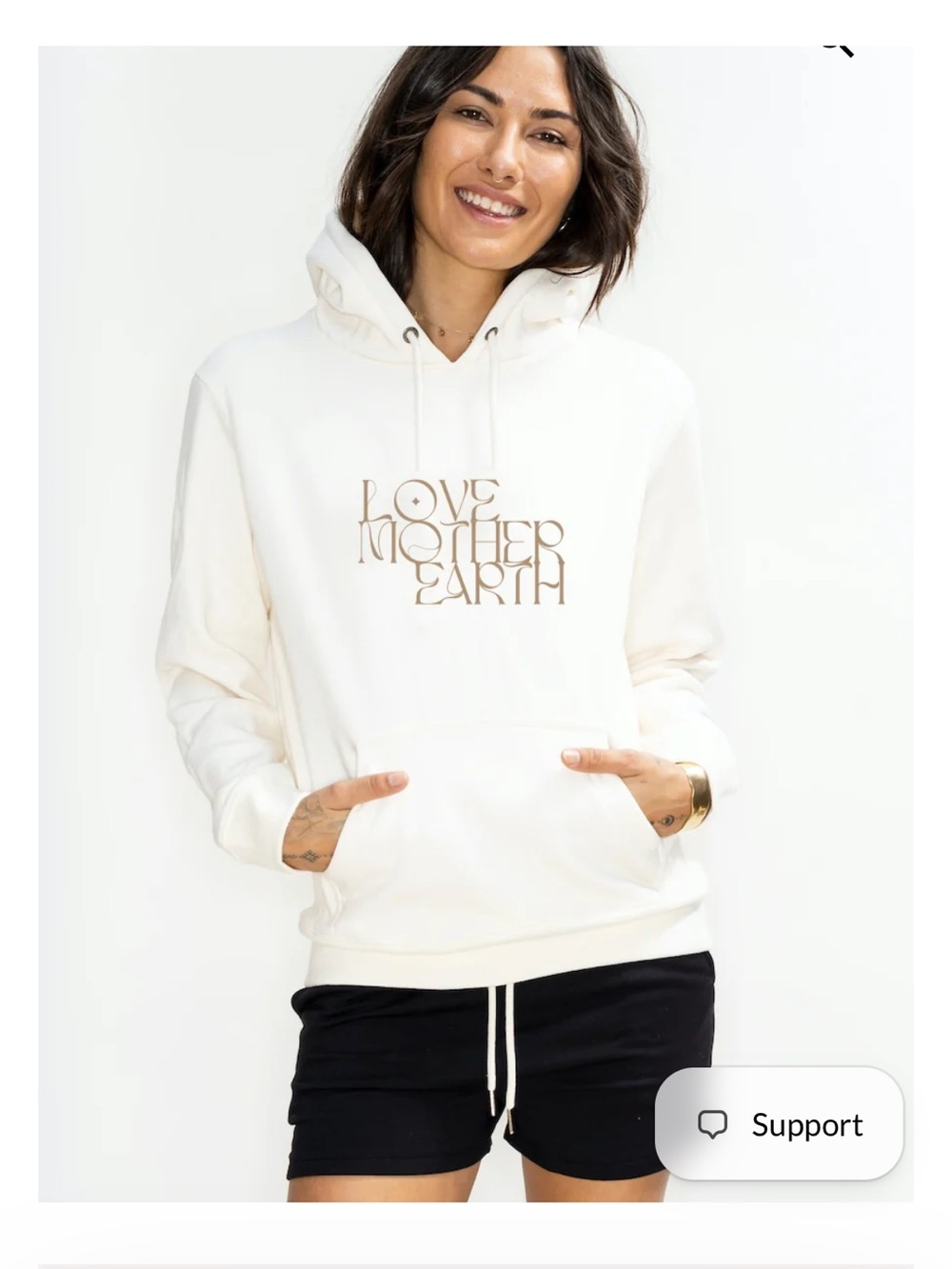 Be Love “Love Mother Earth” Hooded Sweatshirt M
